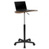 Sit to Stand Mobile Laptop Computer Desk - Portable Rolling Standing Desk