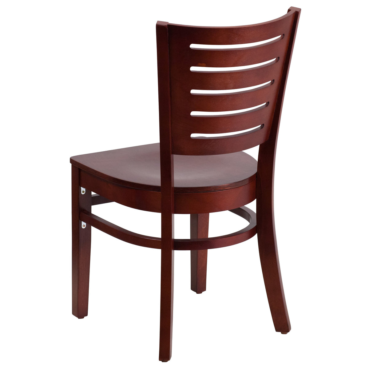Mahogany Wood Seat/Mahogany Wood Frame |#| Slat Back Mahogany Wood Restaurant Chair - Hospitality Seating
