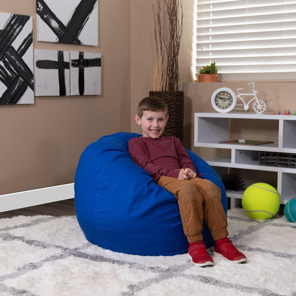 Royal Blue |#| Small Solid Royal Blue Refillable Bean Bag Chair for Kids and Teens