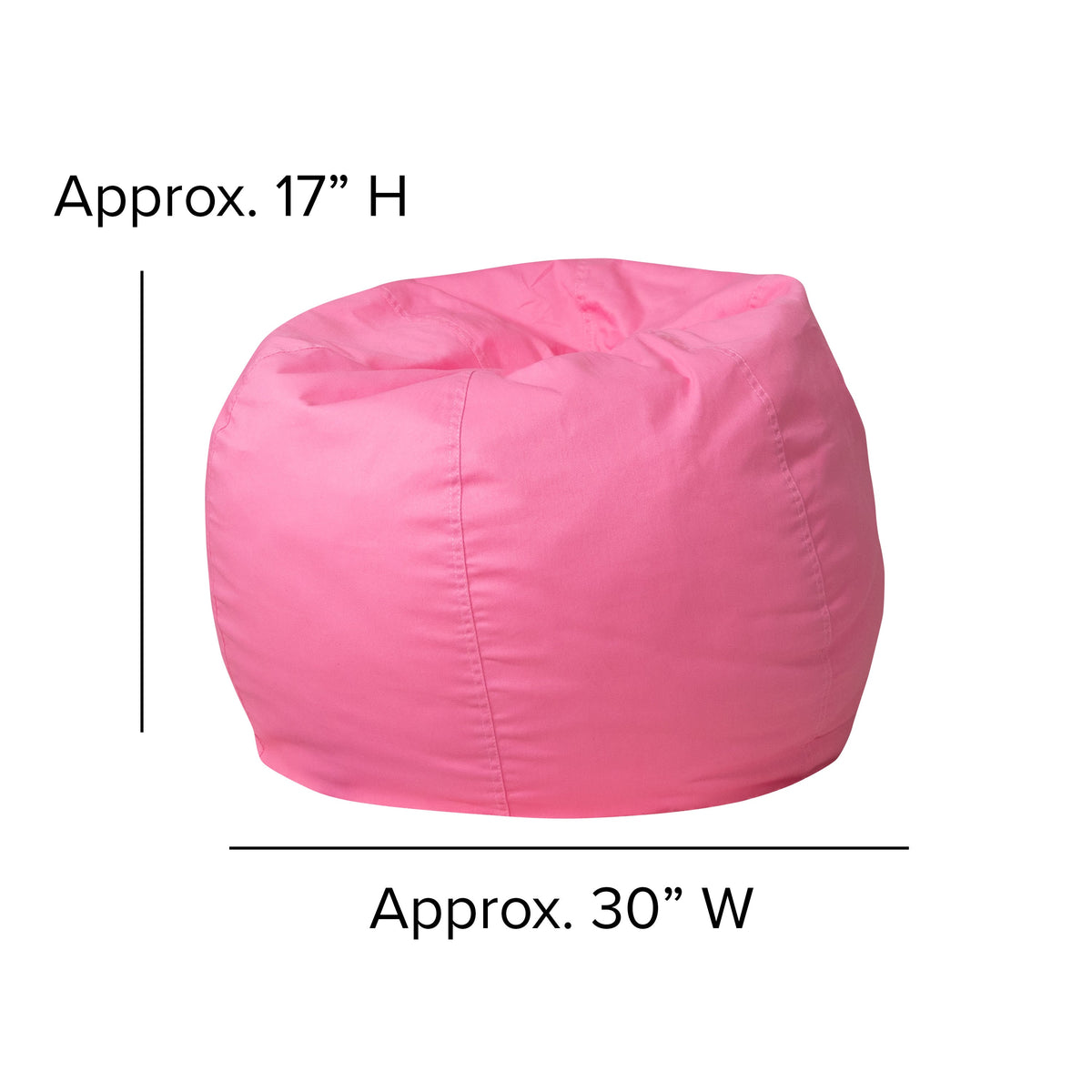 Light Pink |#| Small Solid Light Pink Refillable Bean Bag Chair for Kids and Teens