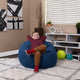 Denim |#| Small Denim Refillable Bean Bag Chair for Kids and Teens