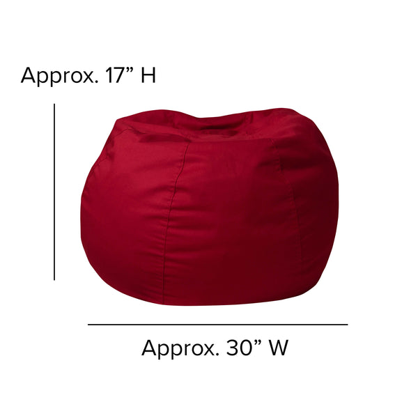 Red |#| Small Solid Red Refillable Bean Bag Chair for Kids and Teens