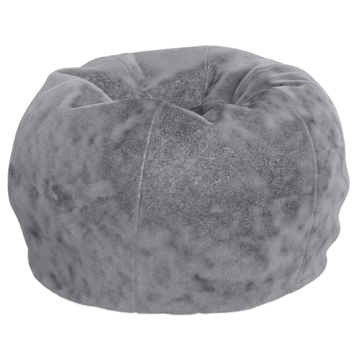 Gray Furry |#| Small Gray Furry Refillable Bean Bag Chair for Kids and Teens
