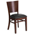 Solid Back Wooden Restaurant Chair