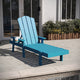 Blue |#| All-Weather Commercial Adjustable Lounge Chair with Fold Out Cupholder - Blue