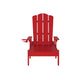 Red |#| All-Weather Commercial Adjustable Lounge Chair with Fold Out Cupholder - Red