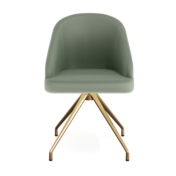 Gray Velvet/Oil Rubbed Bronze |#| Velvet Upholstered Stationary Swivel Home Office Chair -Gray/Oil Bronze
