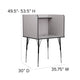 Nebula Grey |#| Stand-Alone Study Carrel with Height Adjustable Legs - Nebula Grey Finish