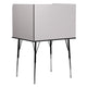 Nebula Grey |#| Stand-Alone Study Carrel with Height Adjustable Legs - Nebula Grey Finish