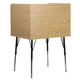 Oak |#| Stand-Alone Study Carrel with Height Adjustable Legs - Oak Finish