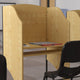 Oak |#| Starter Study Carrel in Oak Finish - School Furniture - Computer Carrel
