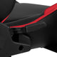 Red |#| Black Gaming Desk; Black & Red Reclining Gaming Chair with Slide-Out Footrest