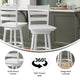 White Wash |#| Commercial Antique White Wash Wood Ladderback Swivel Counter Stool with Footrest