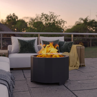 Titus Commercial Grade 27 inch Smokeless Outdoor Firepit, Natural Wood Burning Portable Fire Pit With Waterproof Cover - View 2