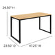 Maple Top/Black Frame |#| Industrial Modern Desk-47inchL Commercial Grade Home Office Desk-Maple/Black