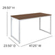 Walnut Top/White Frame |#| Industrial Modern Desk-47inchL Commercial Grade Home Office Desk-Walnut/White