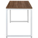 Walnut Top/White Frame |#| Industrial Modern Desk-47inchL Commercial Grade Home Office Desk-Walnut/White