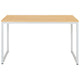 Maple Top/White Frame |#| Industrial Modern Desk-47inchL Commercial Grade Home Office Desk-Maple/White