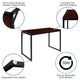 Mahogany Top/Black Frame |#| Industrial Modern Desk-47inchL Commercial Grade Home Office Desk-Mahogany/Black