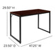 Mahogany Top/Black Frame |#| Industrial Modern Desk-47inchL Commercial Grade Home Office Desk-Mahogany/Black