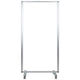 Transparent Acrylic Mobile Partition with Lockable Casters, 72inchH x 36inchL