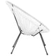 White |#| White Papasan Oval Woven Basket Bungee Lounge Chair - Indoor/Outdoor Furniture