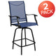 Navy |#| Outdoor Stool - 30 inch Patio Bar Stool / Garden Chair, Navy (Set of 2)