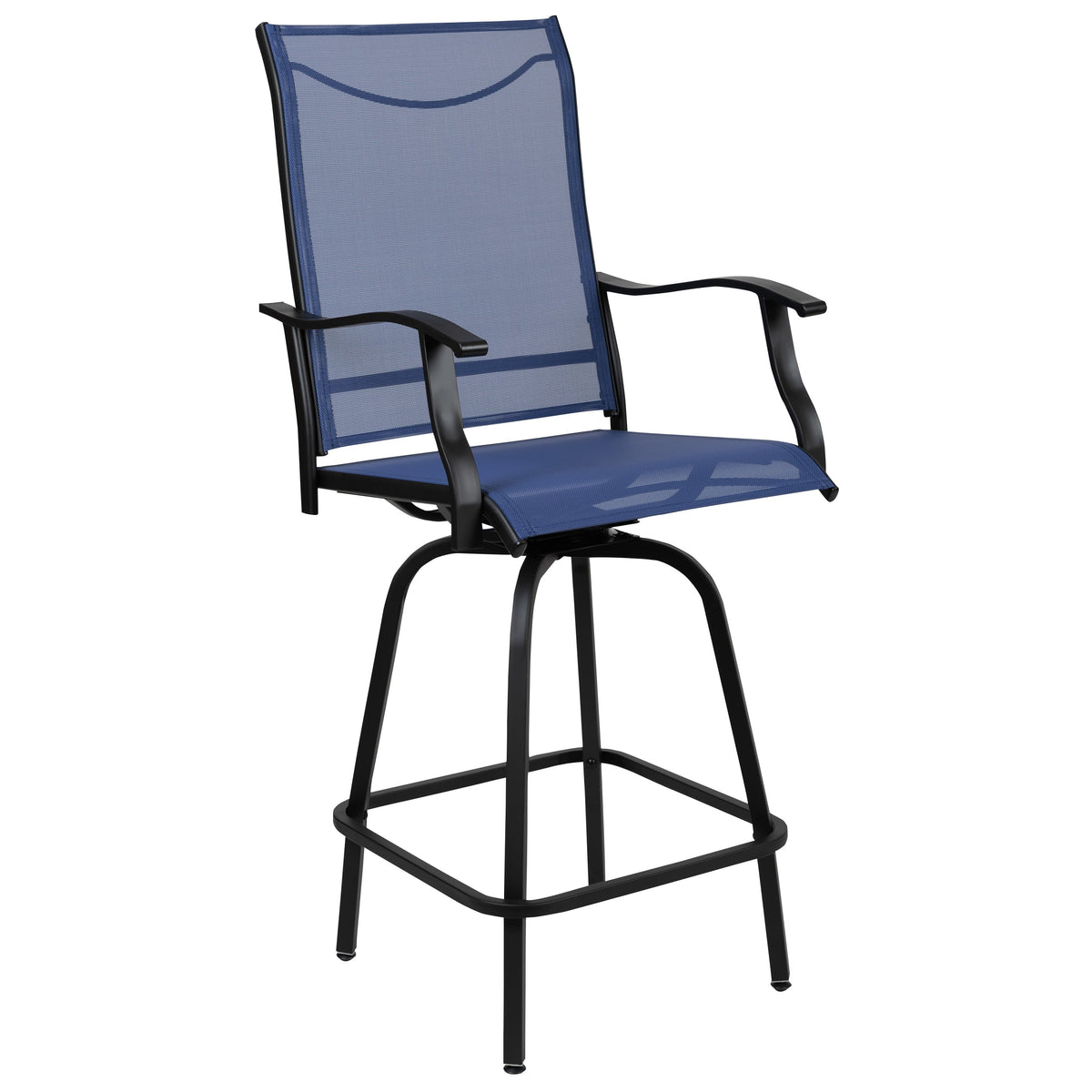 Navy |#| Outdoor Stool - 30 inch Patio Bar Stool / Garden Chair, Navy (Set of 2)