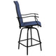 Navy |#| Outdoor Stool - 30 inch Patio Bar Stool / Garden Chair, Navy (Set of 2)