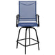 Navy |#| Outdoor Stool - 30 inch Patio Bar Stool / Garden Chair, Navy (Set of 2)