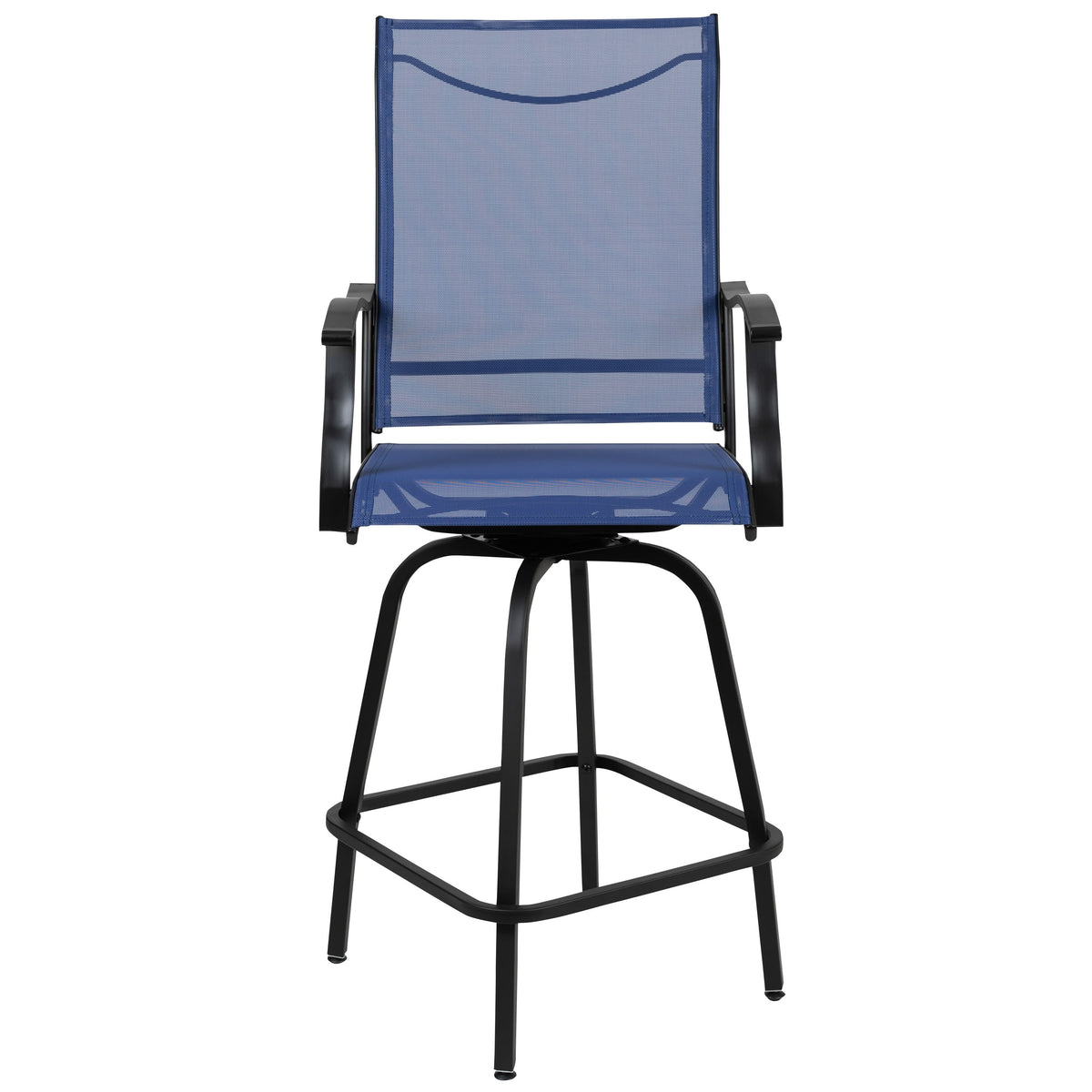 Navy |#| Outdoor Stool - 30 inch Patio Bar Stool / Garden Chair, Navy (Set of 2)