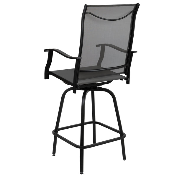 Gray |#| Outdoor Stool - 30 inch Patio Bar Stool / Garden Chair, Gray (Set of 2)