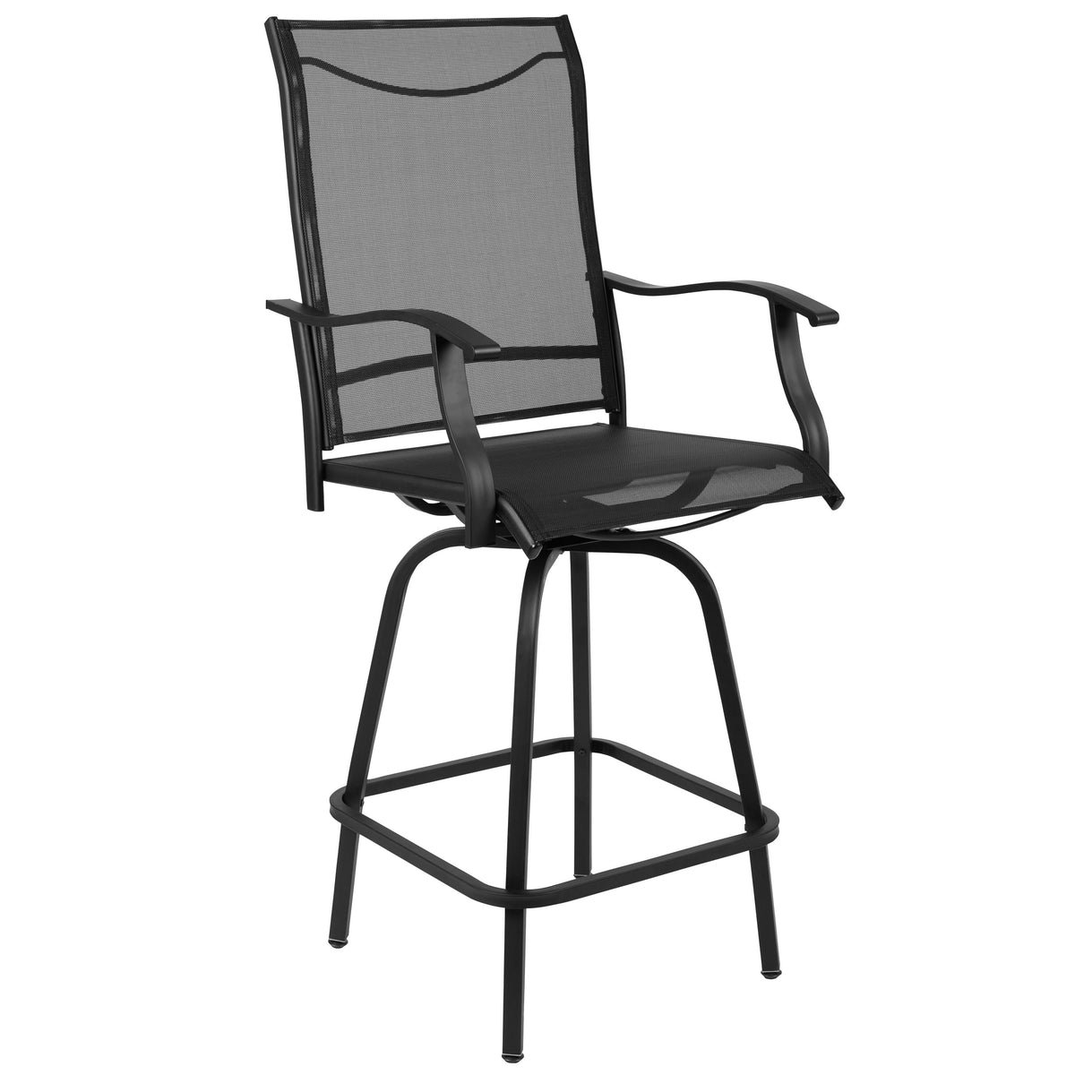 Black |#| Outdoor Stool - 30 inch Patio Bar Stool / Garden Chair, Black (Set of 2)