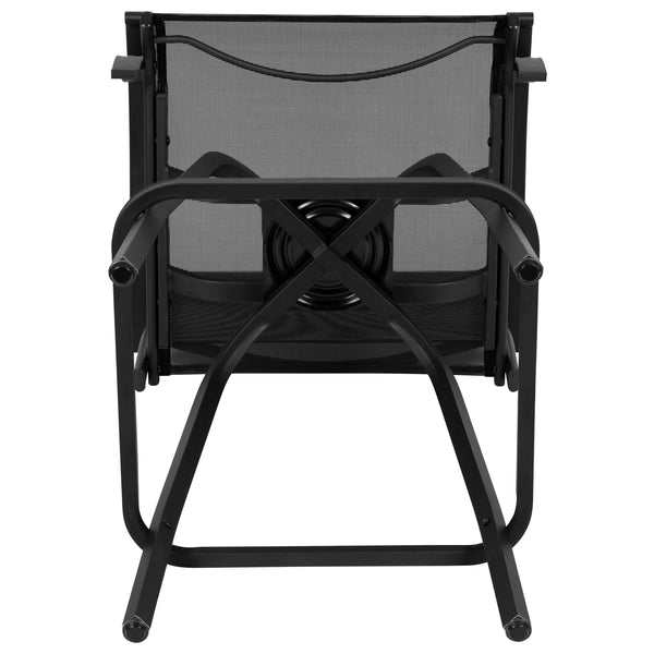 Black |#| Outdoor Stool - 30 inch Patio Bar Stool / Garden Chair, Black (Set of 2)