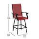 Red |#| Outdoor Stool - 30 inch Patio Bar Stool / Garden Chair, Red(Set of 2)