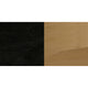 Black Vinyl Seat/Natural Wood Frame |#| Vertical Slat Back Natural Wood Restaurant Chair - Black Vinyl Seat