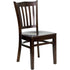 Vertical Slat Back Wooden Restaurant Chair