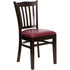 Vertical Slat Back Wooden Restaurant Chair