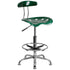 Vibrant Chrome Drafting Stool with Tractor Seat