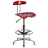 Vibrant Chrome Drafting Stool with Tractor Seat