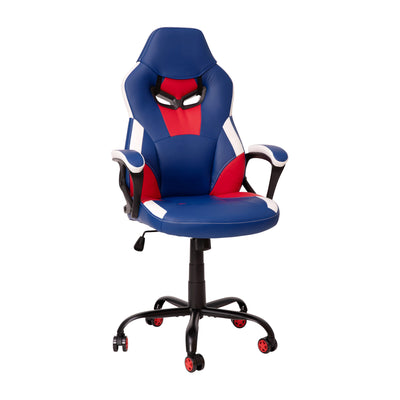 Vindicator High Back Gaming Chair with Faux Leather Upholstery, Adjustable Swivel Seat and Padded Flip-Up Arms