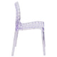 Transparent Stacking Side Chair with Artistic Pattern Design