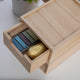 Light Natural |#| Set of 2 Paulownia Wood Storage Boxes with Pullout Drawers in Light Natural