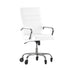 Whitney High Back Executive Swivel Office Chair with Black Frame, Arms, and Transparent Roller Wheels