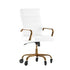 Whitney High Back Executive Swivel Office Chair with Black Frame, Arms, and Transparent Roller Wheels