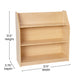 Kid Friendly Wooden Bookshelf in Natural Finish with 3 Display Shelves