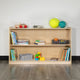 30"H x 48"L |#| Wooden 2 Section School Classroom Storage Cabinet for Commercial or Home Use