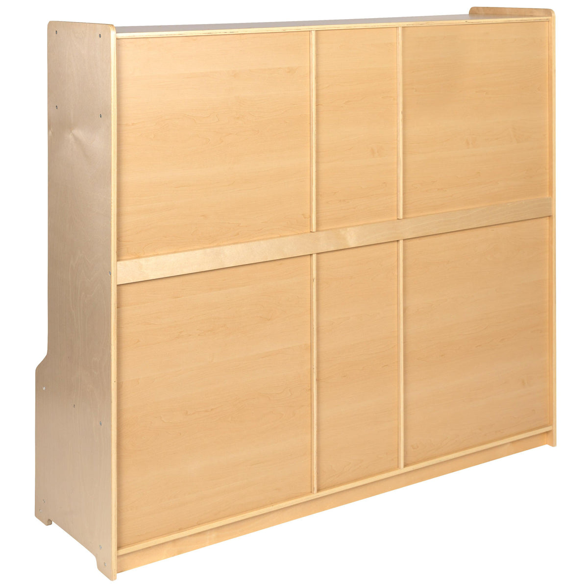 Wood 5 Section School Coat Locker with Bench, Cubbies and Storage Organizer Hook