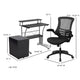 3PC Office Set-Computer Desk, Ergonomic Mesh Office Chair, Mobile Filing Cabinet