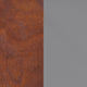 Walnut Wood Back/Gray Vinyl Seat |#| Commercial Metal Barstool with Vinyl Seat and Wood Boomerang Back-Gray/Walnut